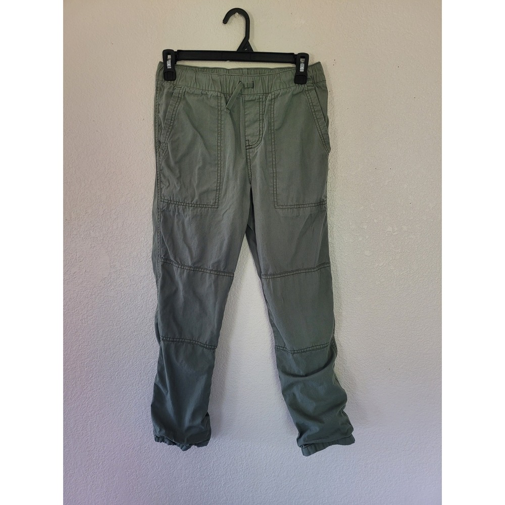 Tea Collection Boys Sage Green Utility Joggers Lined Cargo Pants Size 16 #R